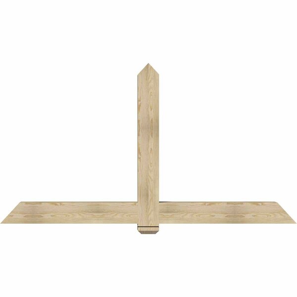 Ekena Millwork Eugene Rough Sawn Timber Gable Bracket, Douglas Fir, 84"W x 45"H x 6"D x 6"F, 13/12 Pitch GBW084X45X0606EUG00RDF - main